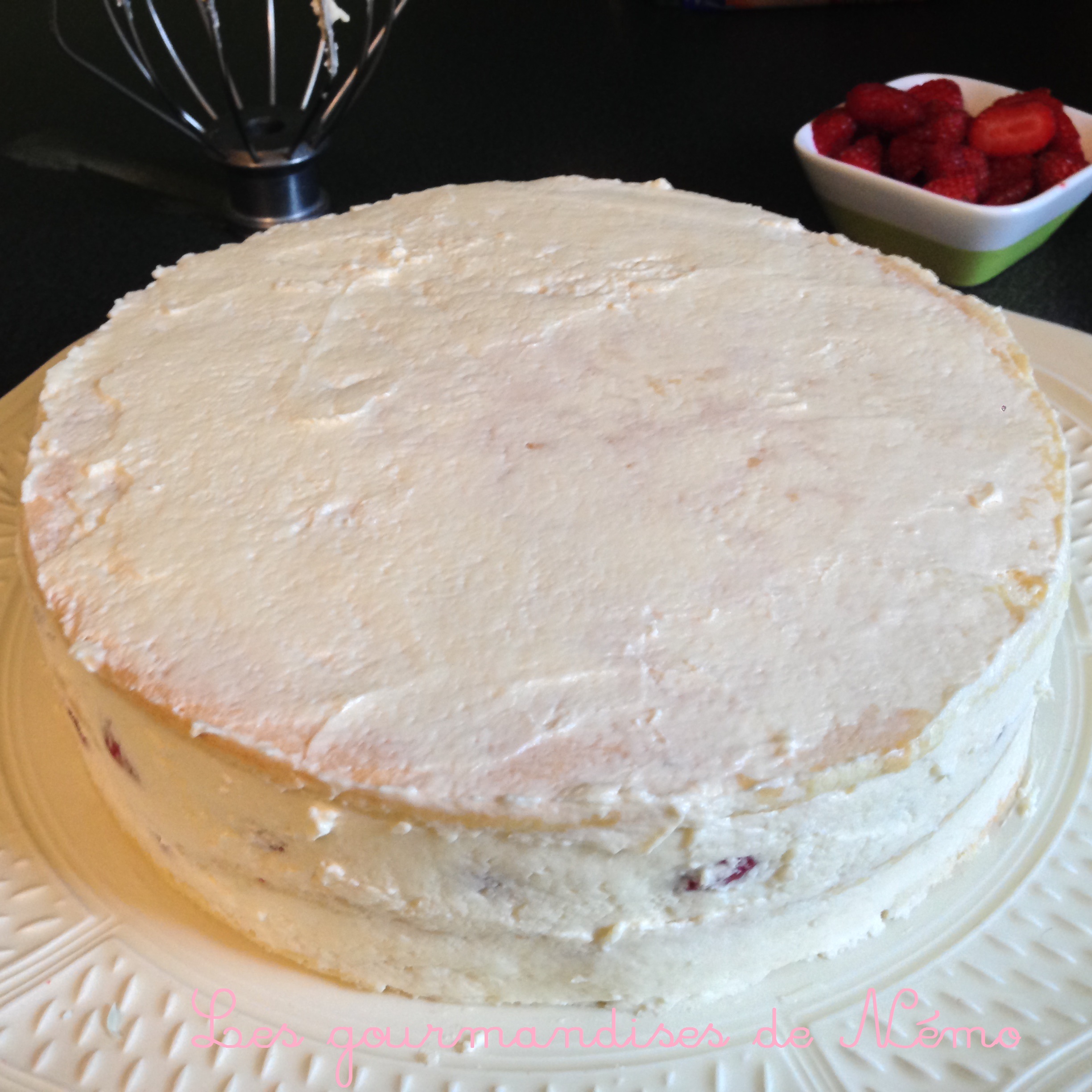 Gateau Princesse Effet Matelasse Sur Faux Fraisier Les Gourmandises De Nemo