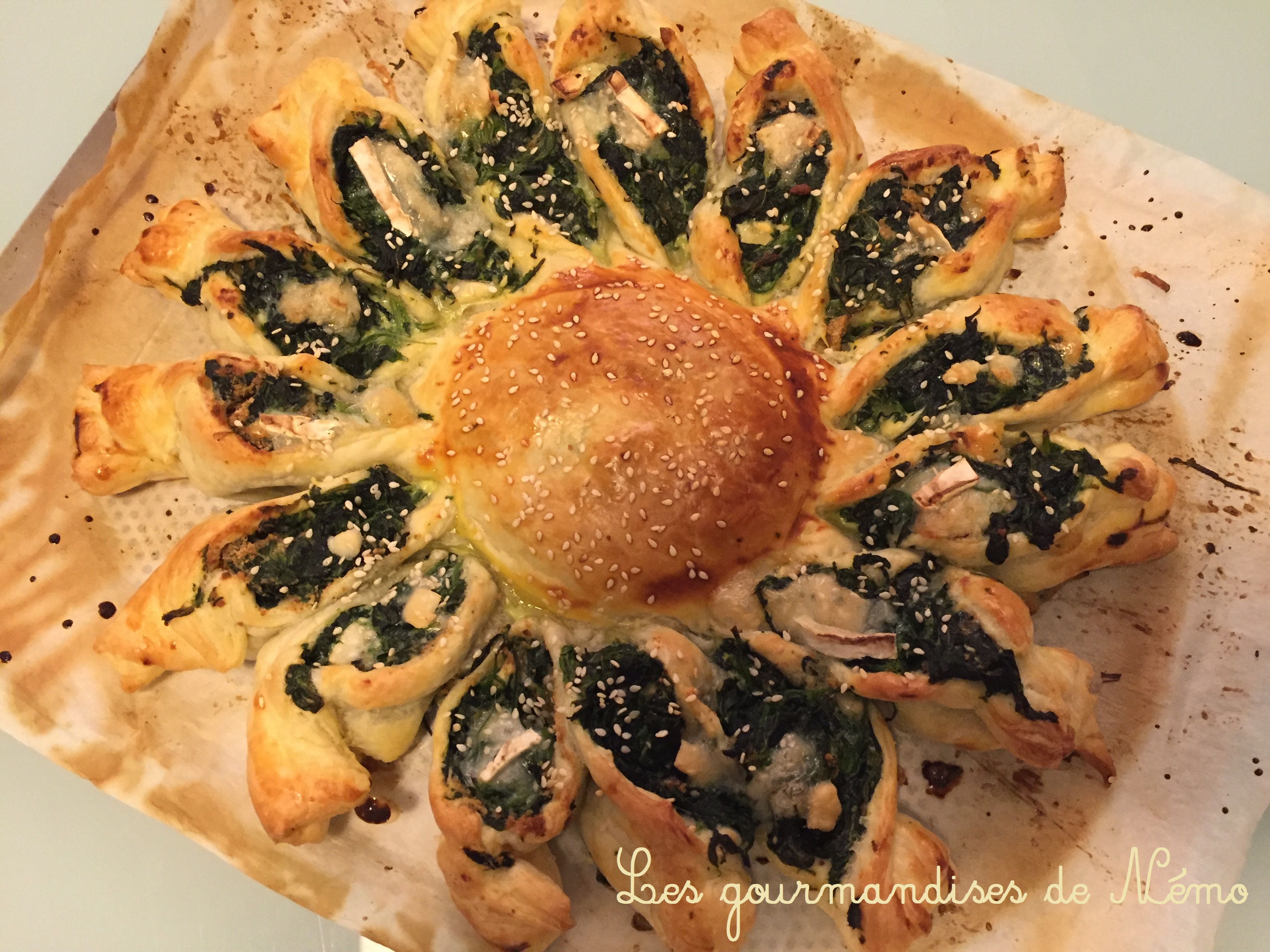 Soleil Feuillete Epinards Chevre Les Gourmandises De Nemo