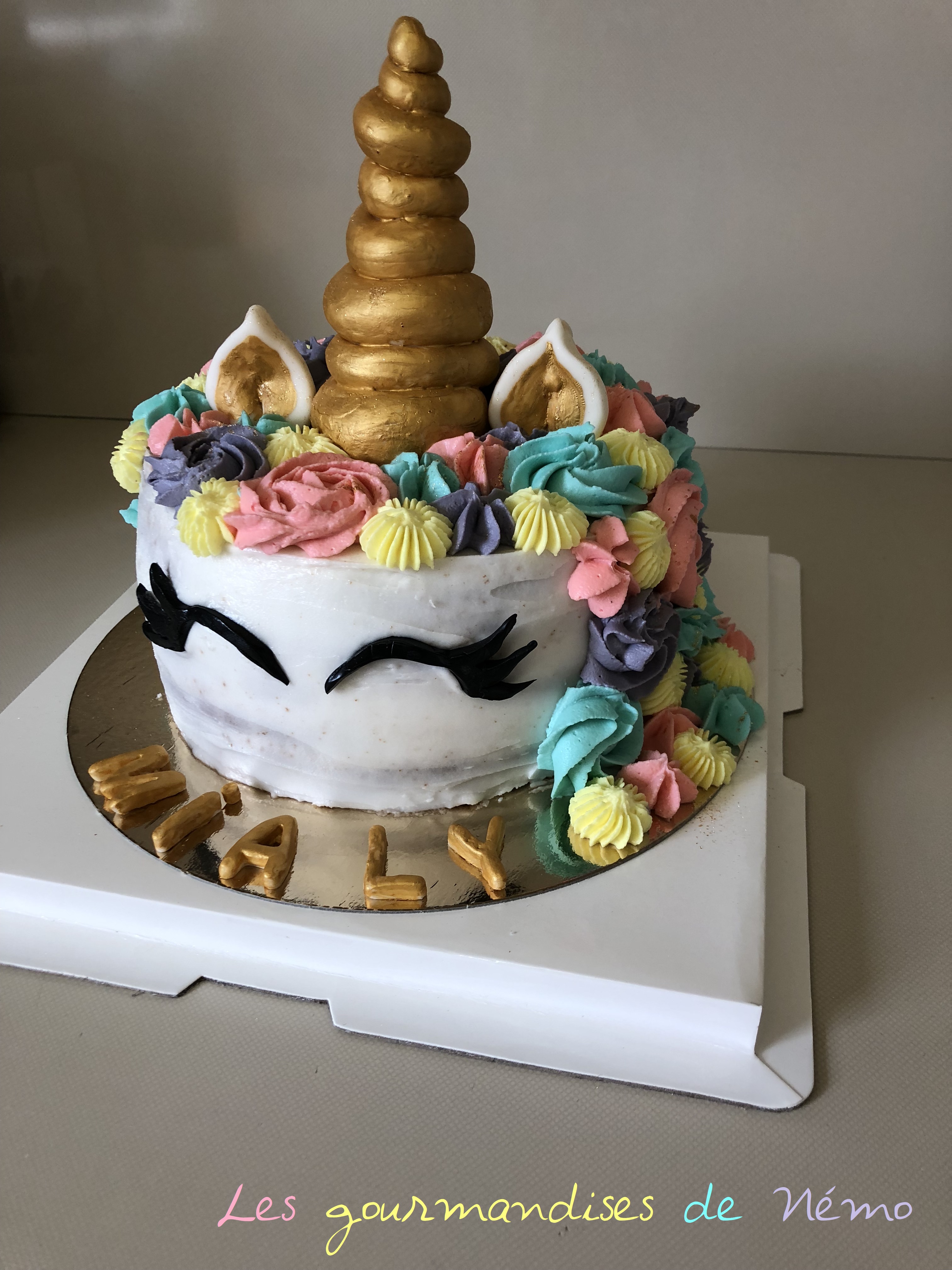 Gateau Licorne Sans Pate A Sucre Les Gourmandises De Nemo