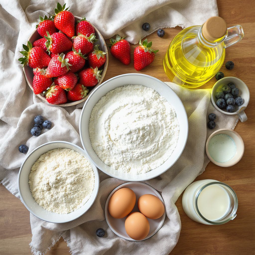 Quels sont les ingrédients nécessaires pour des crêpes légères ?