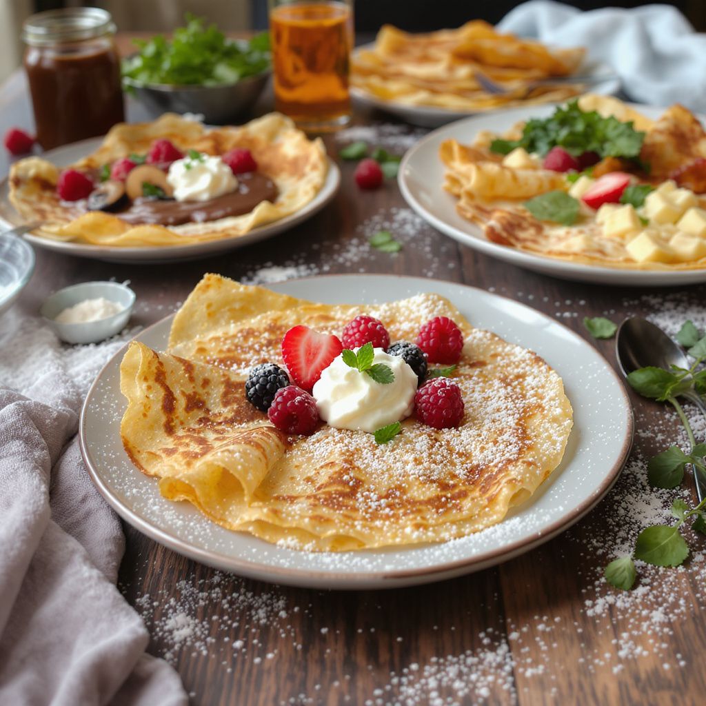 Quelles garnitures et accompagnements peuvent être ajoutés aux crêpes sans beurre ?