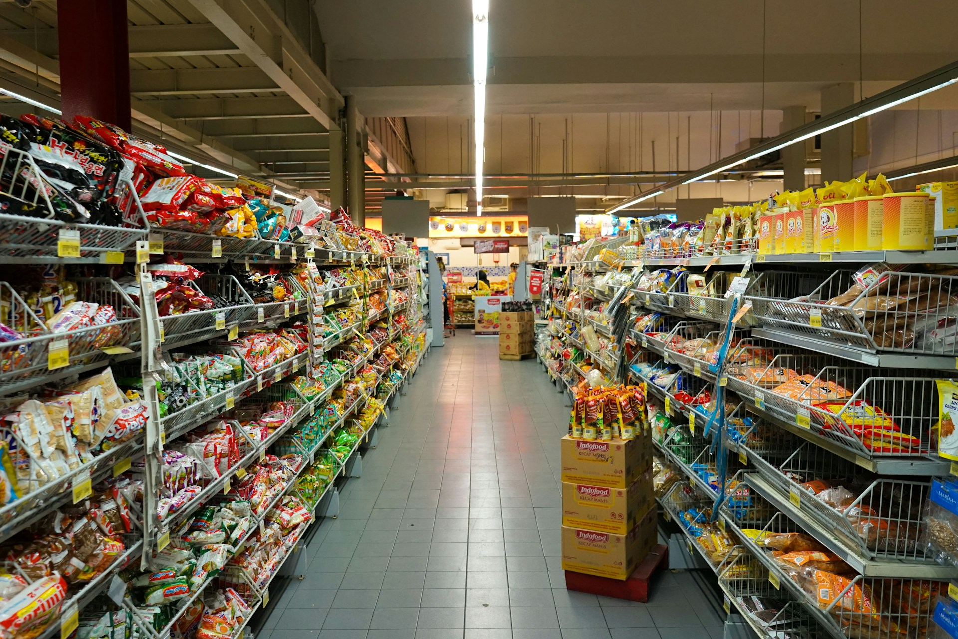 Courses alimentaires en magasin